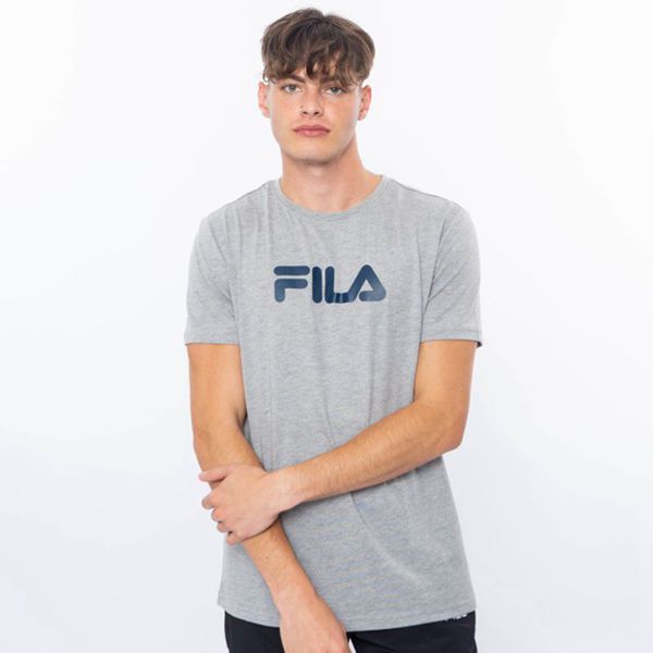 Camisetas Fila Homem Cinzentas - Fila Mono Deckle Loja Online Portugal,XZTM-07326